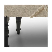 Decorative Upholstered Bench with Sculptural Legs for Hallway or End of Bed