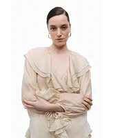 Nocturne Women's Stoned Flounce Blouse