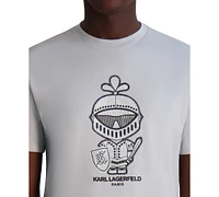 Karl Lagerfeld Paris Men's Shiny Armor Graphic T-Shirt