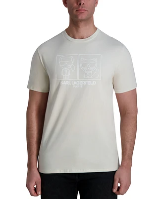 Karl Lagerfeld Paris Men's Choupette Square Logo T-Shirt
