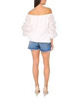 Vince Camuto Women's Off-The-Shoulder Tie-Hem Blouse