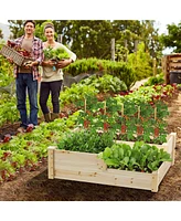 3-Tier Outdoor Raised Garden Bed Vegetable Planter Box for Patio Lawn Backyard