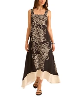 Vince Camuto Women's Square-Neck Floral-Print Maxi Dress
