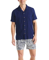 Beach Boys x Nautica Men's Seersucker Camp Short-Sleeve Shirt