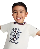 Tommy Hilfiger Toddler Boys 2-Piece Signature Raglan T-Shirt and French Terry Shorts Set