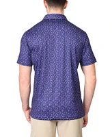Tailorbyrd Men's Pin Flags Printed Performance Polo