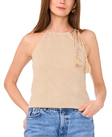 Vince Camuto Women's Solid-Color Tie-Neck Knit Halter Top