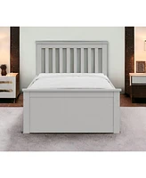 Solid Wood Bed with Pull-Out Trundle – Space-Saving Twin Frame for Kids or Guest Room