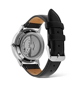 Daniel Wellington Men's Automatic Black Leather Watch