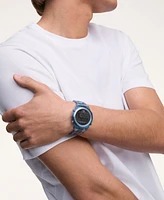 Daniel Wellington Men's Chronograph Blue Plastic Watch, 42mm