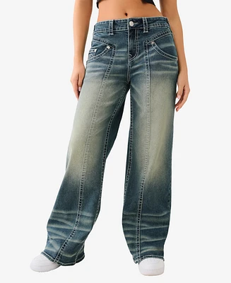 True Religion Women's Bobbi Big T Baggy Jeans