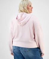 Hippie Rose Trendy Plus Zip-Front Hoodie