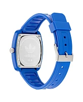 adidas Unisex Analog Blue Polyurethane Watch, 37mm
