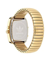 adidas Unisex Analog Gold-Tone Stainless Steel Watch, 37mm