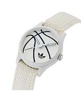 adidas Unisex Analog White Nylon Watch, 39mm