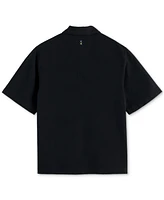 Scotch & Soda Men's Tailored Fit Short Sleeve Button Front Embroidered Pocket Shirt