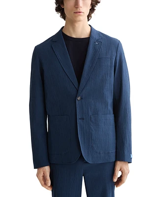 Scotch & Soda Men's Relaxed Fit Unconstructed Seersucker Blazer