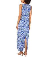 Vince Camuto Women's Paisley-Print Keyhole Maxi Dress