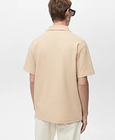 Mango Men's Structured Zip Collar Polo Shirt