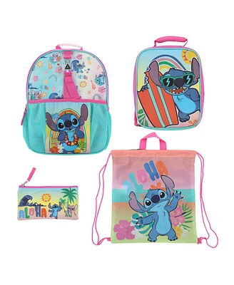 Disney Lilo & Stitch 5-Piece Backpack & Lunchbox Set