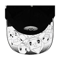 Pokemon Men's Pokemon Adult Holographic Pu Pokeball Black Elite Flex Hat…