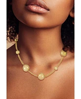 Rachel Zoe Gold Plated Alternating Ball Station Choker Necklace