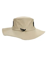 Generic Men's 2-Pack Charcoal & Khaki Wide Brim Technical Boonie Sun Hat with Vented Mesh Piecing
