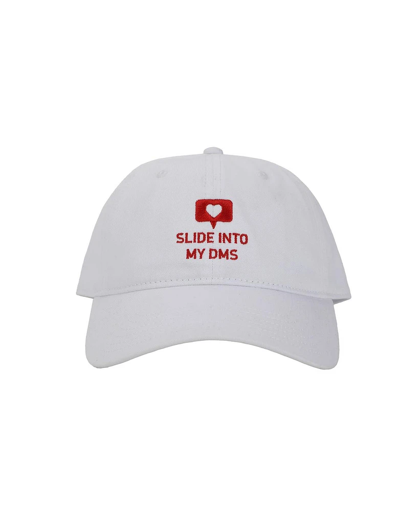 Generic Men's Valentine's Day Slide Into My DMs White Dad Hat