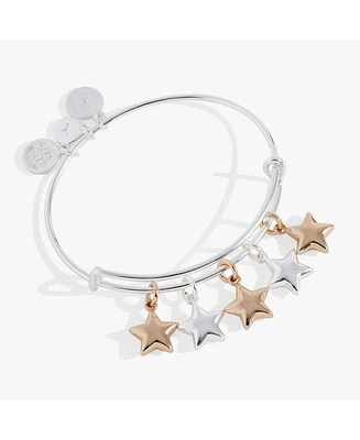 Puffy Star Multi Charm Bangle Bracelet