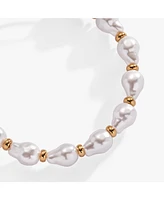 Baroque Pearl Beaded Bangle Bracelet
