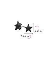 Bling Jewelry American Patriotic Celestial Rock Star Super Stars Stud Earrings Stainless Steel 10MM