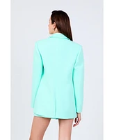 endless rose Women's Single-Breasted Blazer