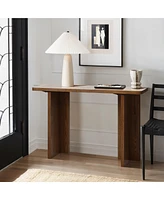 LuxenHome 46-Inch Wide Wood Console Table in Walnut Finish