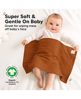 KeaBabies Kids 6pk Shea Burp Cloths, Cotton Burping Cloths for Babies, Boys, Girls, Soft & Absorbent Spit Up Rag