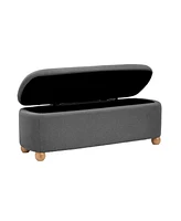 Felipe Storage Waterproof Bench with Solid Wood Legs
