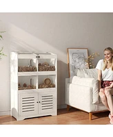 PawHut Large Hamster Cage for Multiple Small Pets with Storage Cabinet