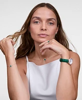 Daniel Wellington Women's Analog Green Leather Watch, 32mm