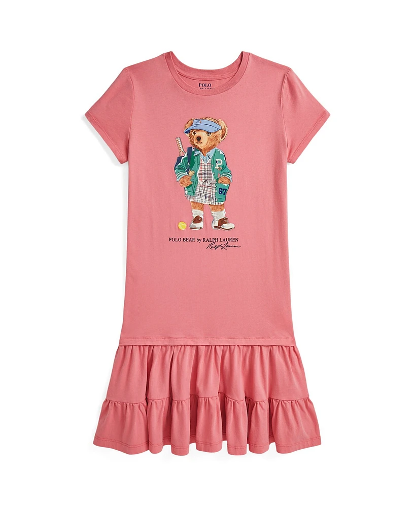 Polo Ralph Lauren Big Girls Bear Tiered Jersey Dress