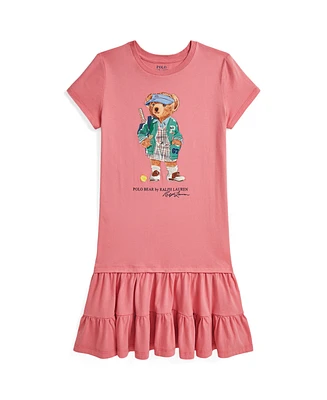 Polo Ralph Lauren Big Girls Bear Tiered Jersey Dress