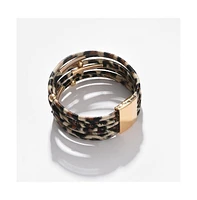 Sohi Women's Leopard Multi-Layer Bracelet