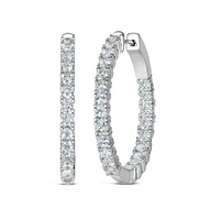 Anna Zuckerman Inside Out 1.50tcw Cz Crystalline Hoops