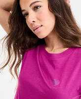 Boss Orange Women's Cotton Embellished Heart Logo T-Shirt
