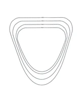 Bling Jewelry Set of 4 Thin Minimalist Stainless Steel Saturn Chain Necklace 18. 20, 24 & 30 Inch