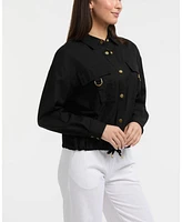 Ellen Tracy Women's Linen-Blend Safari Jacket