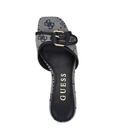 Guess Women's Dista Buckle Kitten Heel Sandals