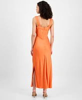 French Connection Women's Ennis Satin Maxi Dress