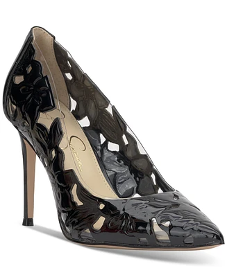 Jessica Simpson Women's Erinia Cutout Floral Pumps