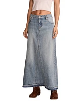 Lucky Brand Women's Zipper Denim Maxi Skirt