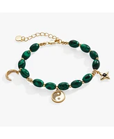 Alex and Ani Malachite Fashion Charm Bracelet