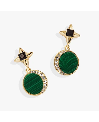 Malachite Fashion Double Drop Earring